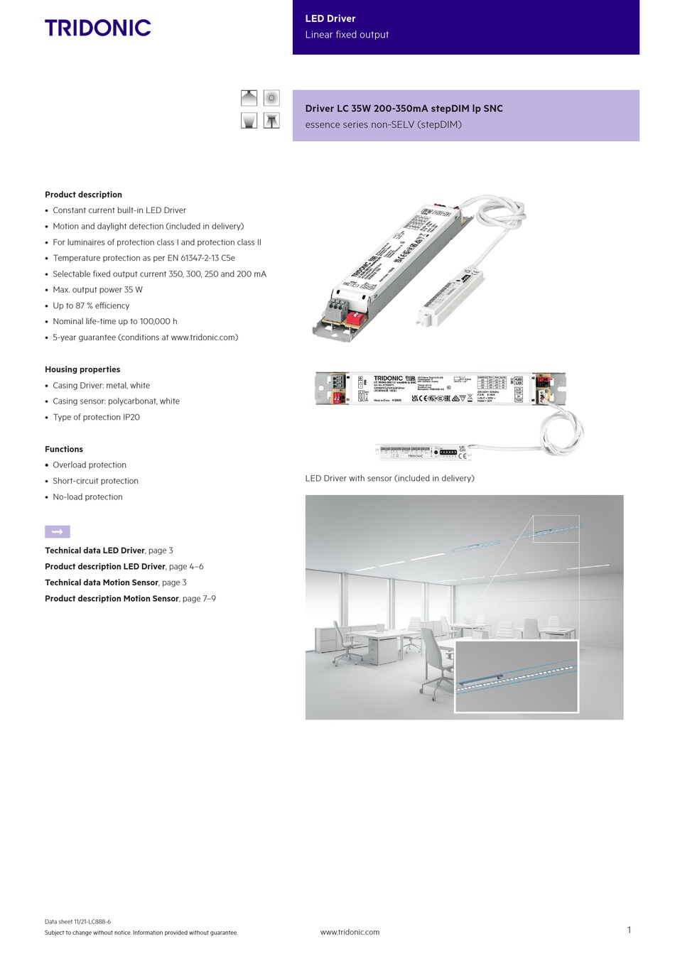 TRIDONIC ESSENCE LC 35W 200 350MA STEPDIM LP SNC MANUAL Pdf Download ManualsLib