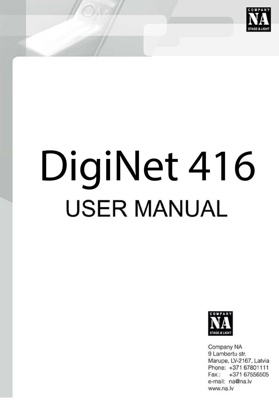 NA DIGINET 416 USER MANUAL Pdf Download | ManualsLib