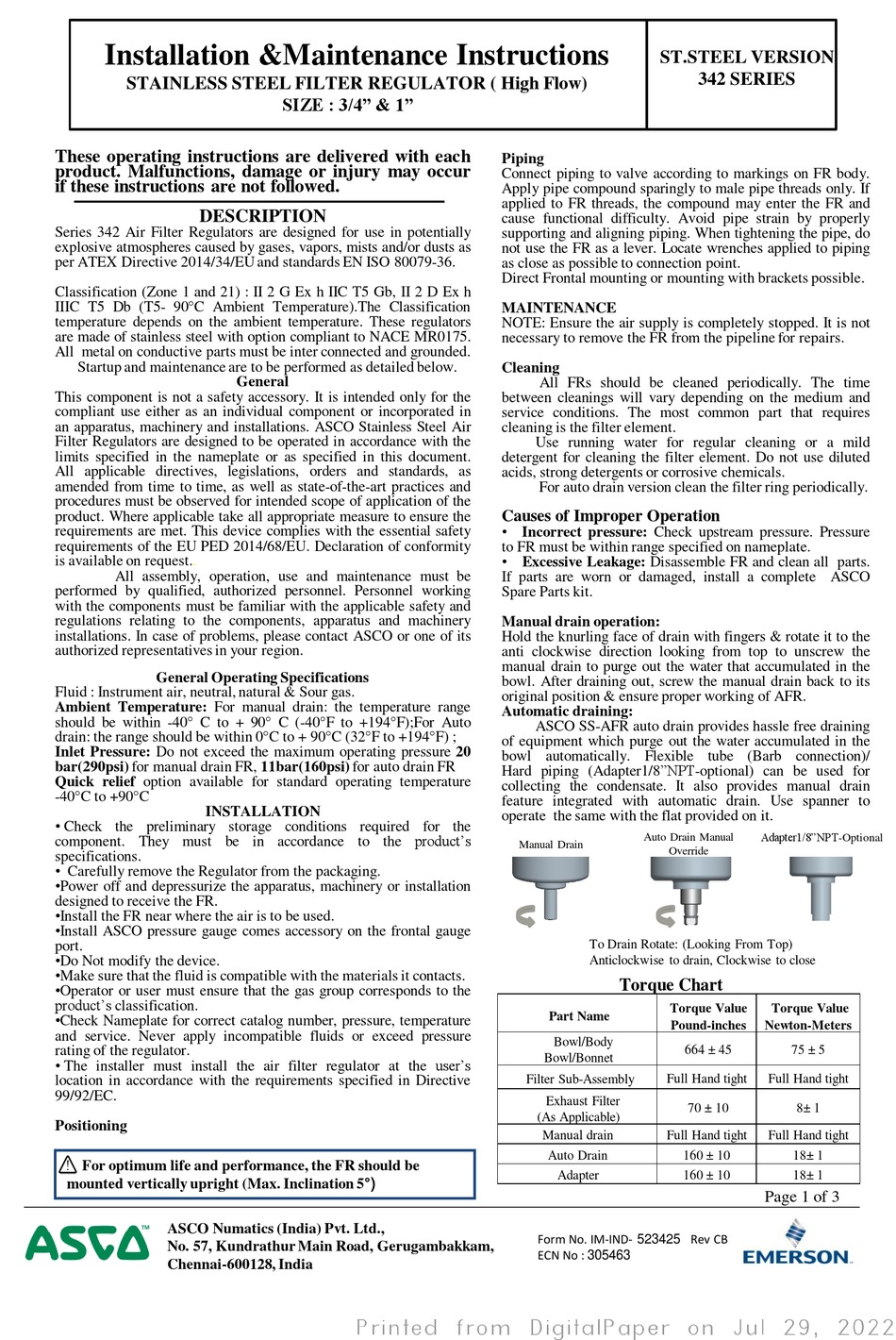 Asco 342 Series Installation And Maintenance Instructions Pdf Download Manualslib 5865