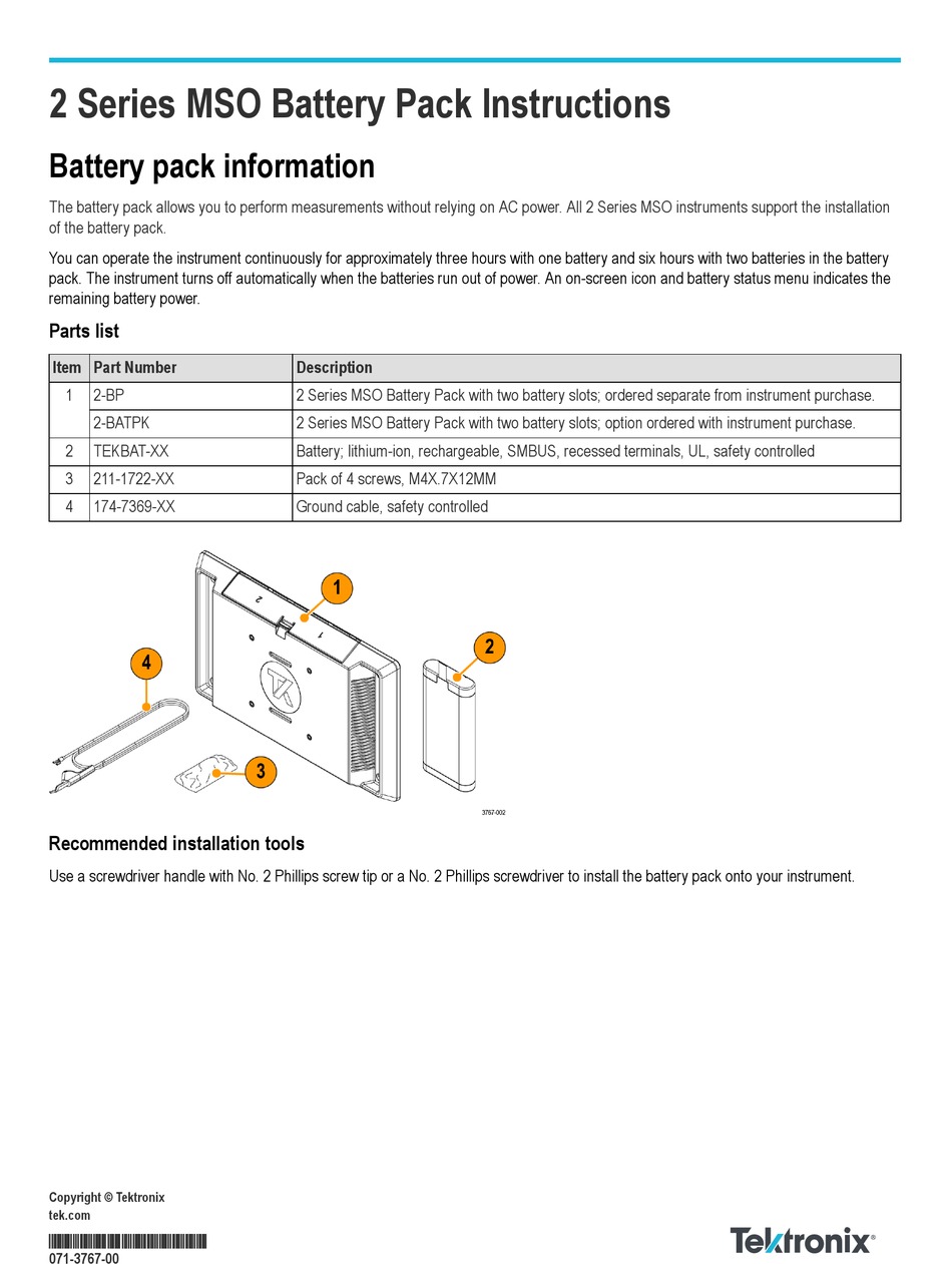 TEKTRONIX 2 SERIES INSTRUCTION MANUAL Pdf Download | ManualsLib