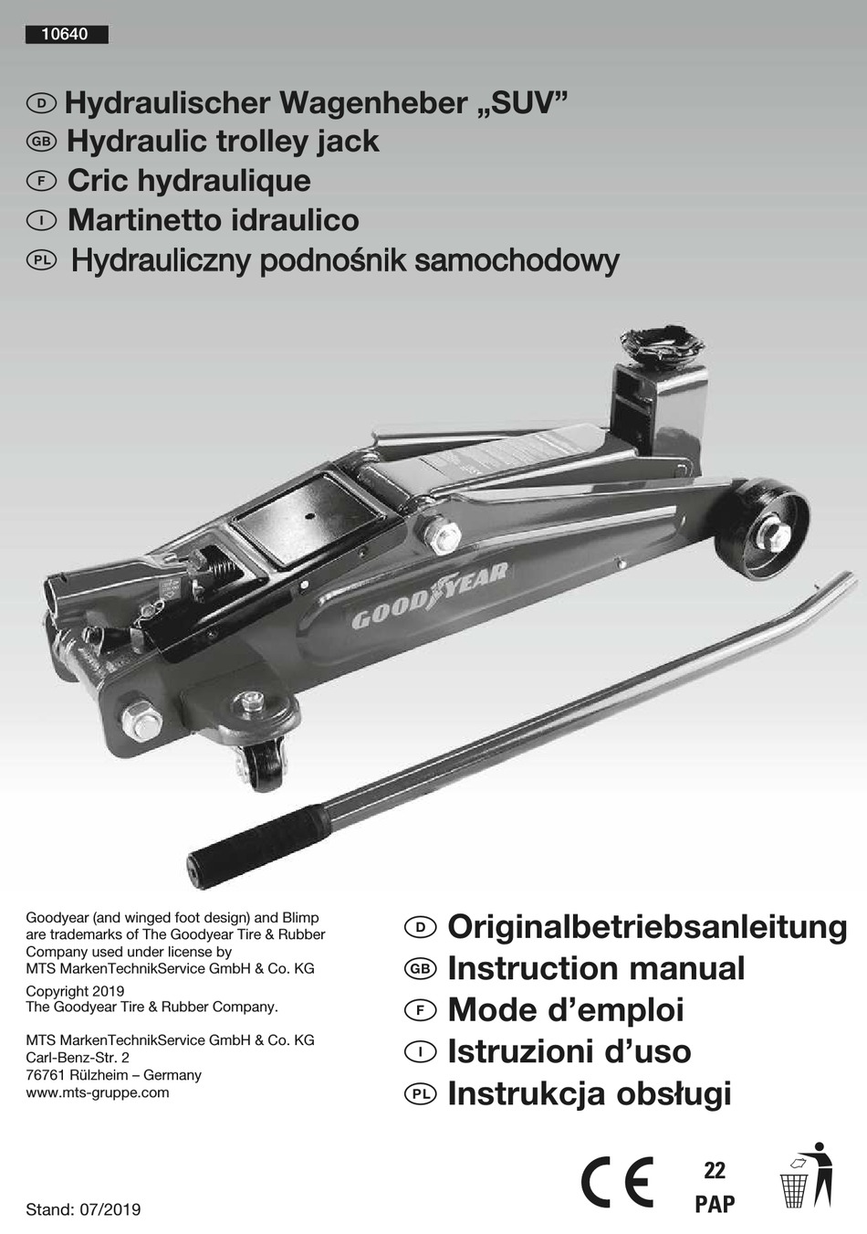 GOODYEAR SUV INSTRUCTION MANUAL Pdf Download ManualsLib