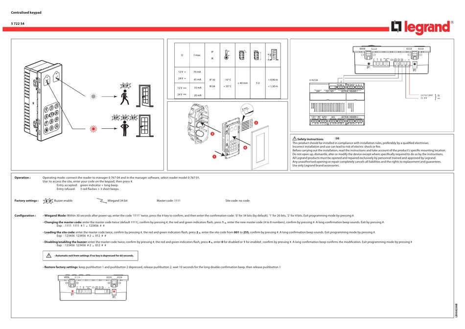 LEGRAND 5 722 54 QUICK START MANUAL Pdf Download | ManualsLib