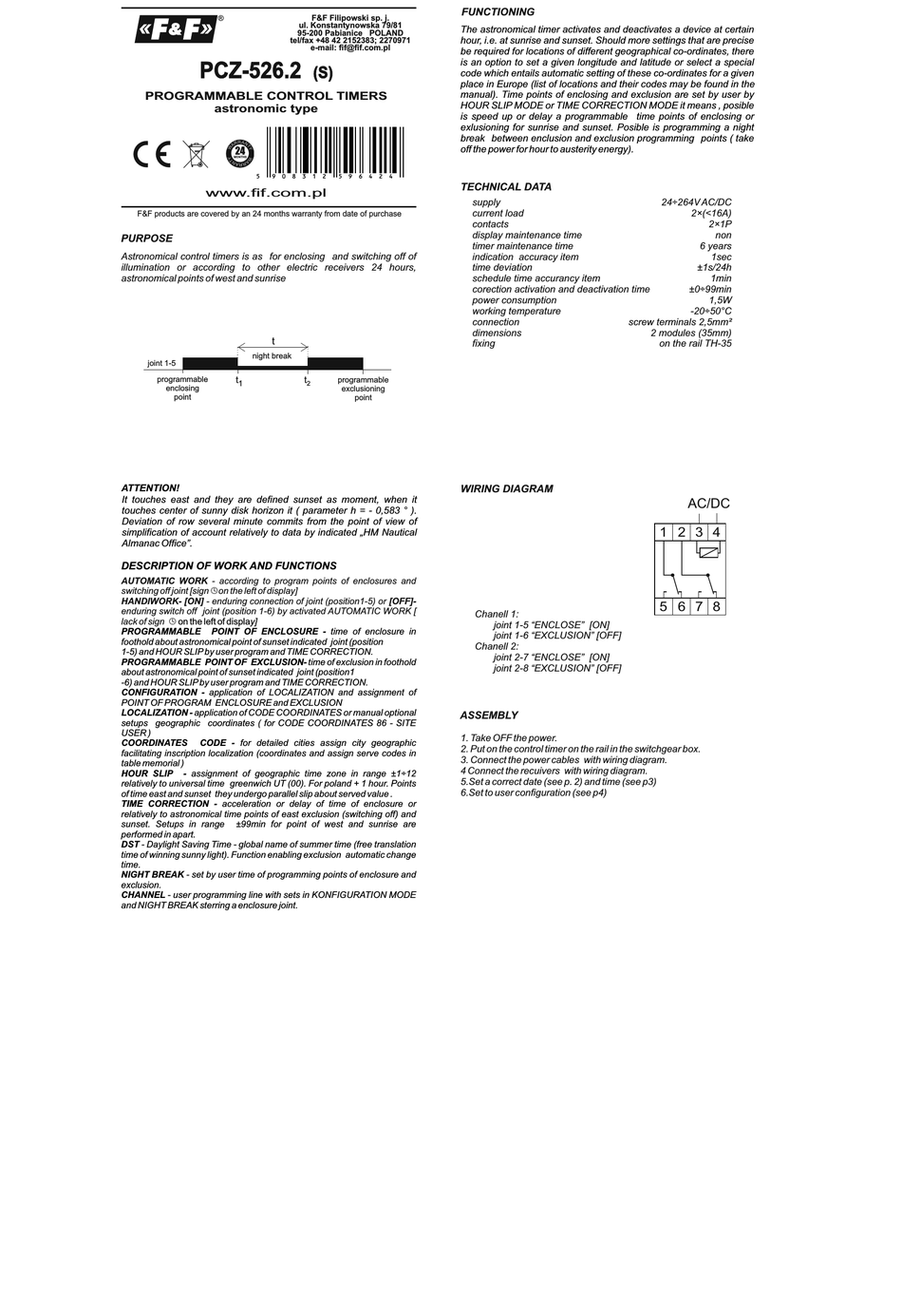 F&F PCZ-526.2 (S) MANUAL Pdf Download | ManualsLib