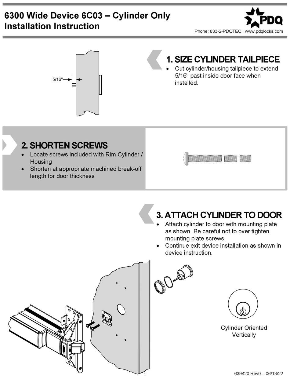 PDQ 6300 INSTALLATION INSTRUCTION Pdf Download ManualsLib