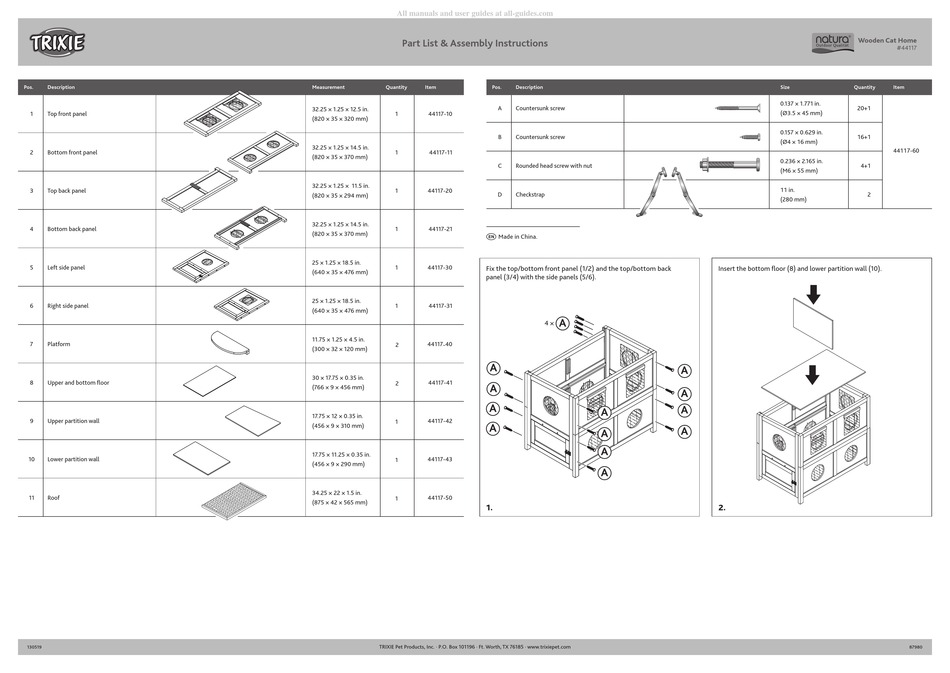 trixie-44117-assembly-instructions-pdf-download-manualslib