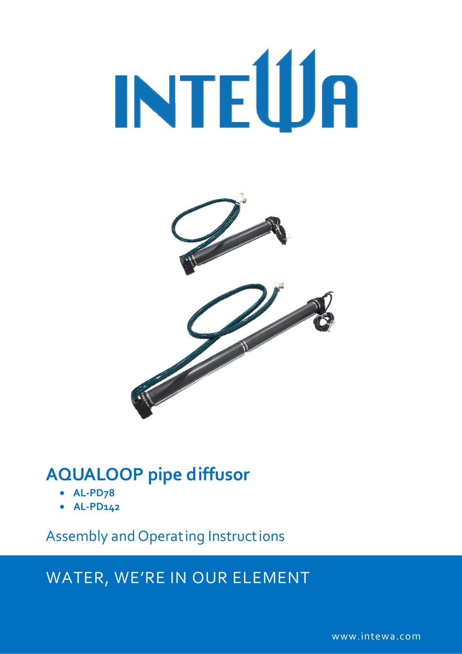 INTEWA AQUALOOP AL-PD78 ASSEMBLY AND OPERATING INSTRUCTIONS MANUAL Pdf ...