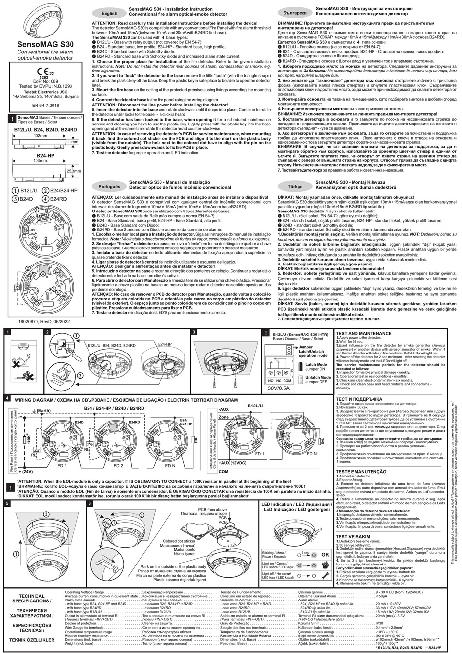 TELETEK ELECTRONICS SENSOMAG S30 INSTALLATION INSTRUCTIONS Pdf Download ...