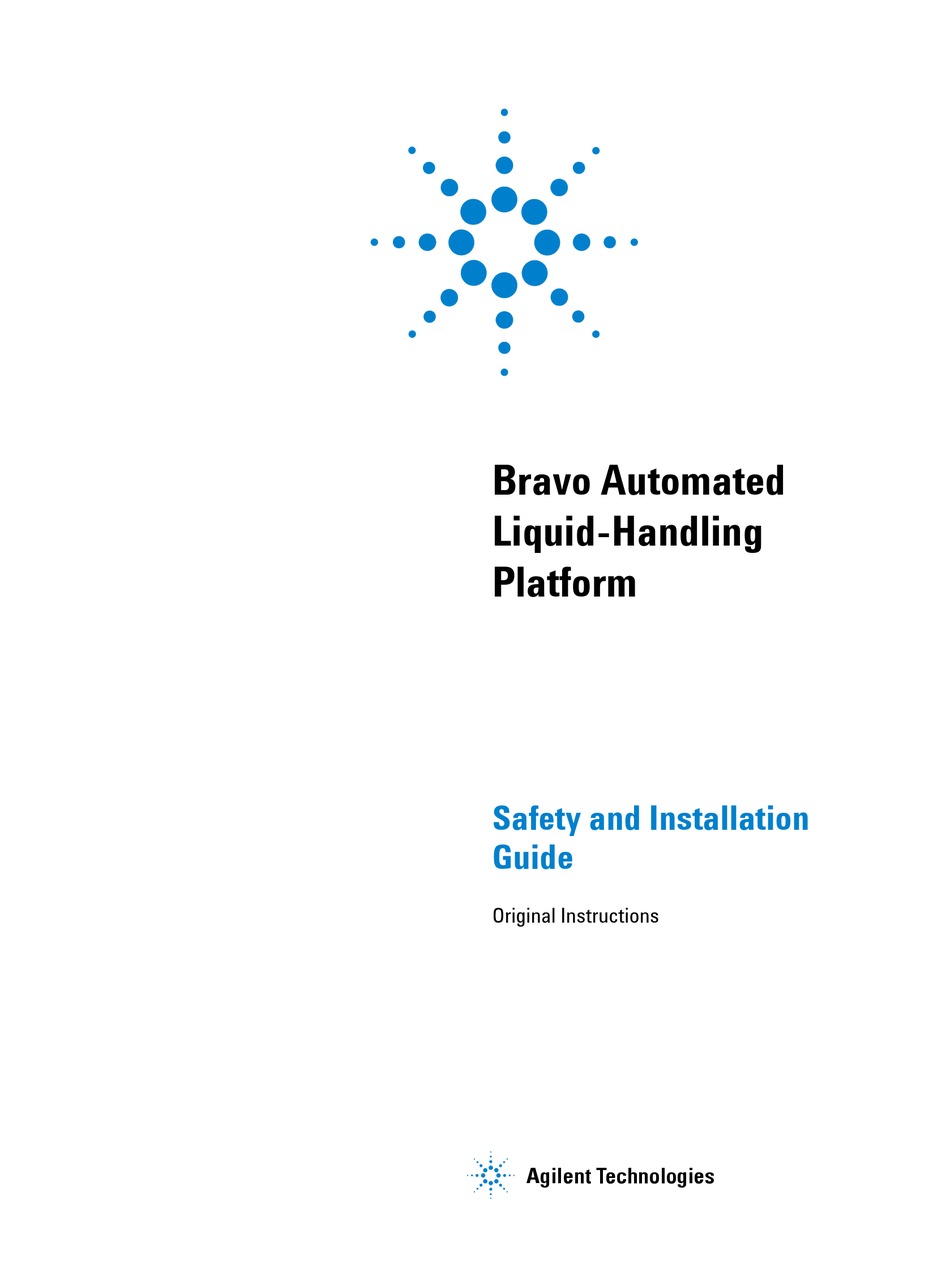 AGILENT TECHNOLOGIES BRAVO SAFETY AND INSTALLATION MANUAL Pdf Download ManualsLib