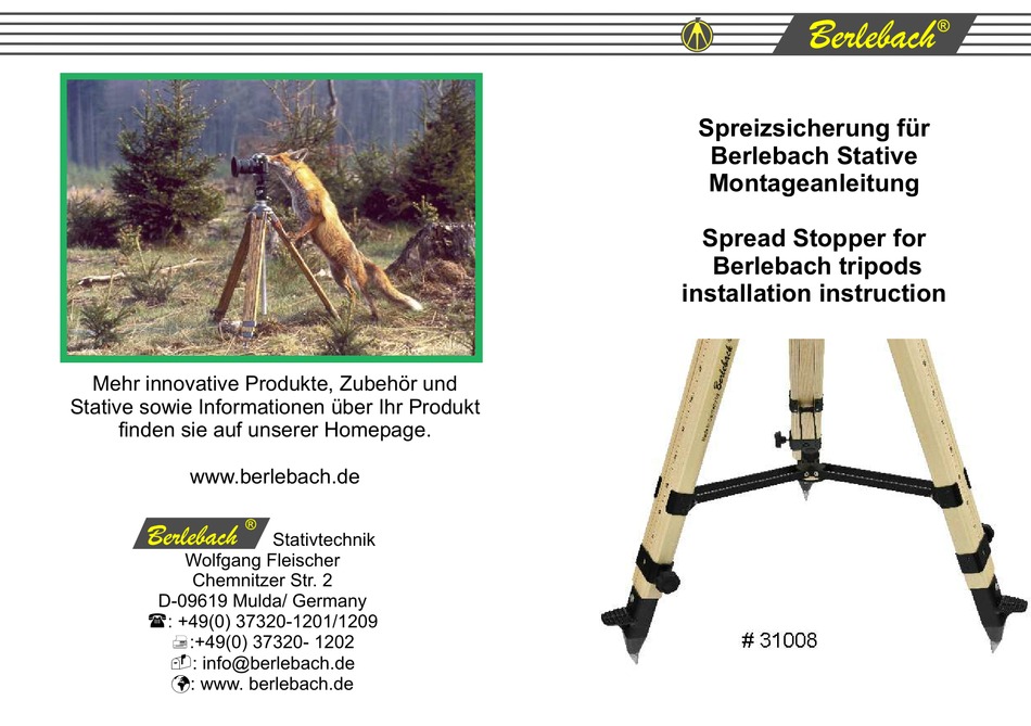 BERLEBACH 31008 INSTALLATION INSTRUCTION Pdf Download ManualsLib