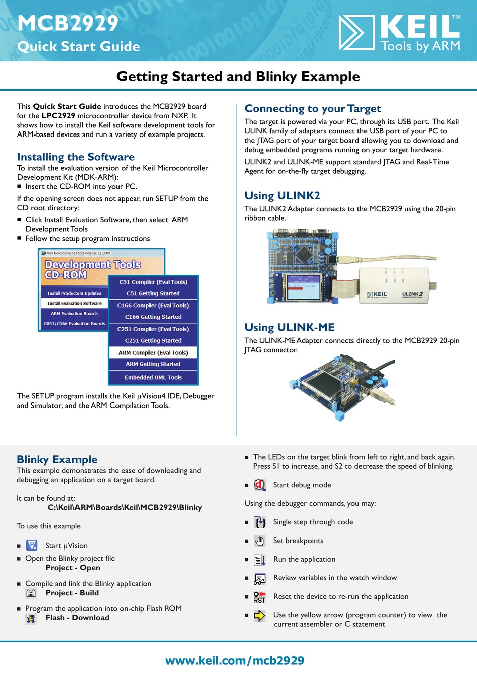 Keil mcb2929 quick start manual pdf download manualslib