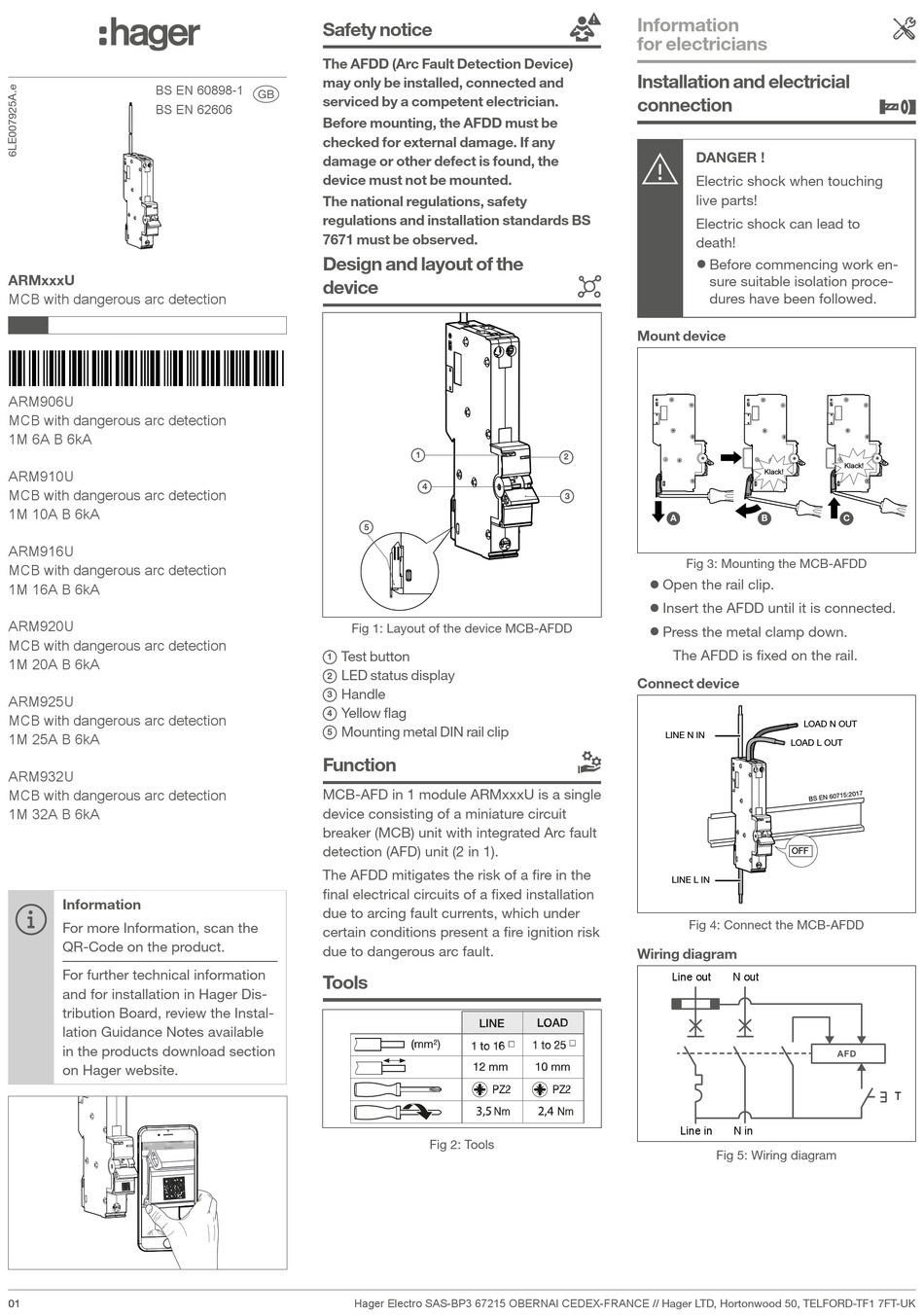 hager-arm-u-series-instruction-manual-pdf-download-manualslib