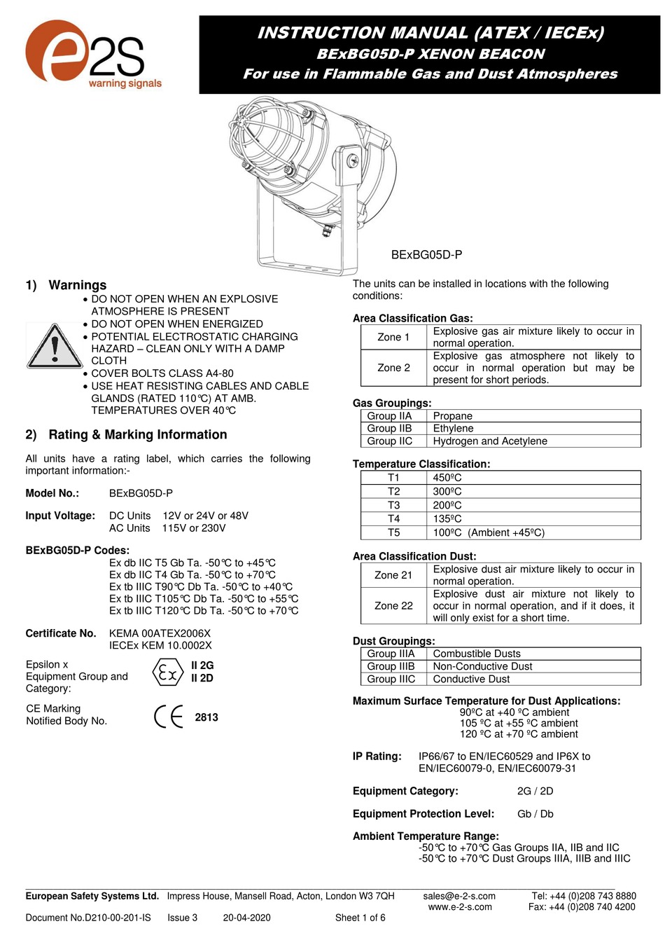 E2S BEXBG05DPDC012 INSTRUCTION MANUAL Pdf Download | ManualsLib