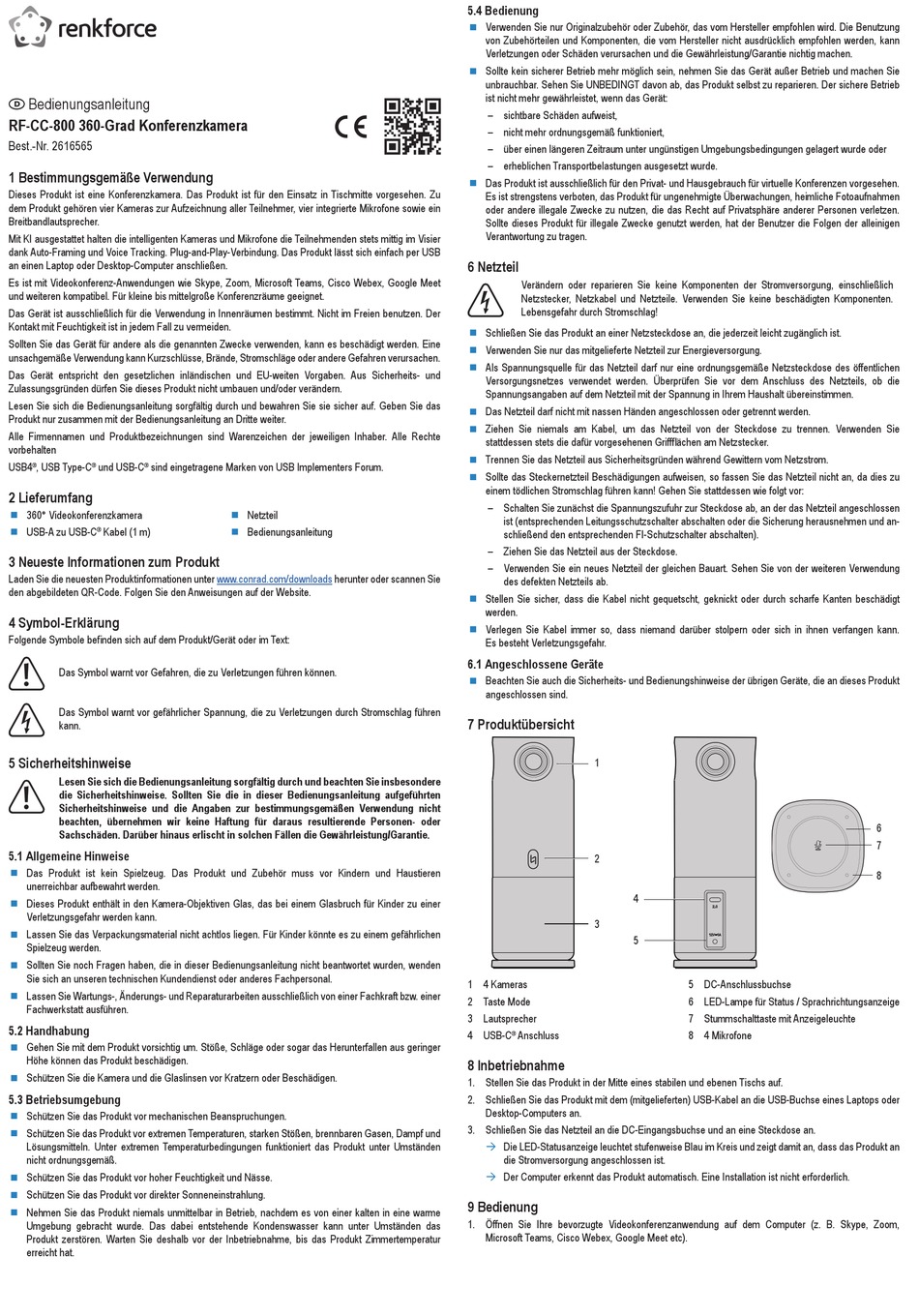 RENKFORCE RF-CC-800 OPERATING INSTRUCTIONS MANUAL Pdf Download | ManualsLib