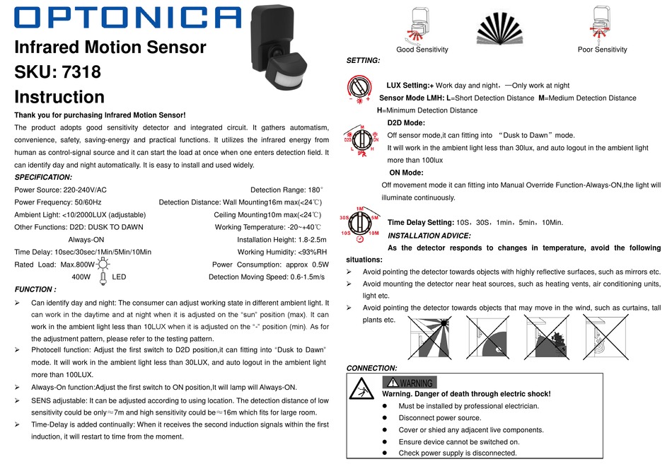 OPTONICA 7318 INSTRUCTIONS Pdf Download | ManualsLib