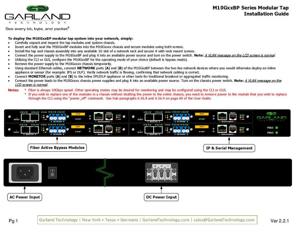 GARLAND M10G BP SERIES INSTALLATION MANUAL Pdf Download | ManualsLib