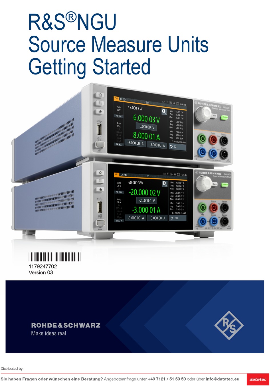 ROHDE & SCHWARZ R&S NGU411 GETTING STARTED Pdf Download | ManualsLib