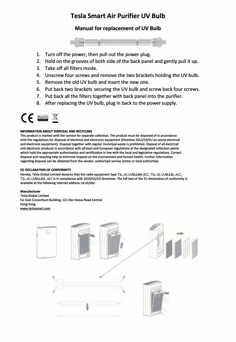 TESLA SMART TSL AC UVBULBL ACC MANUAL Pdf Download ManualsLib