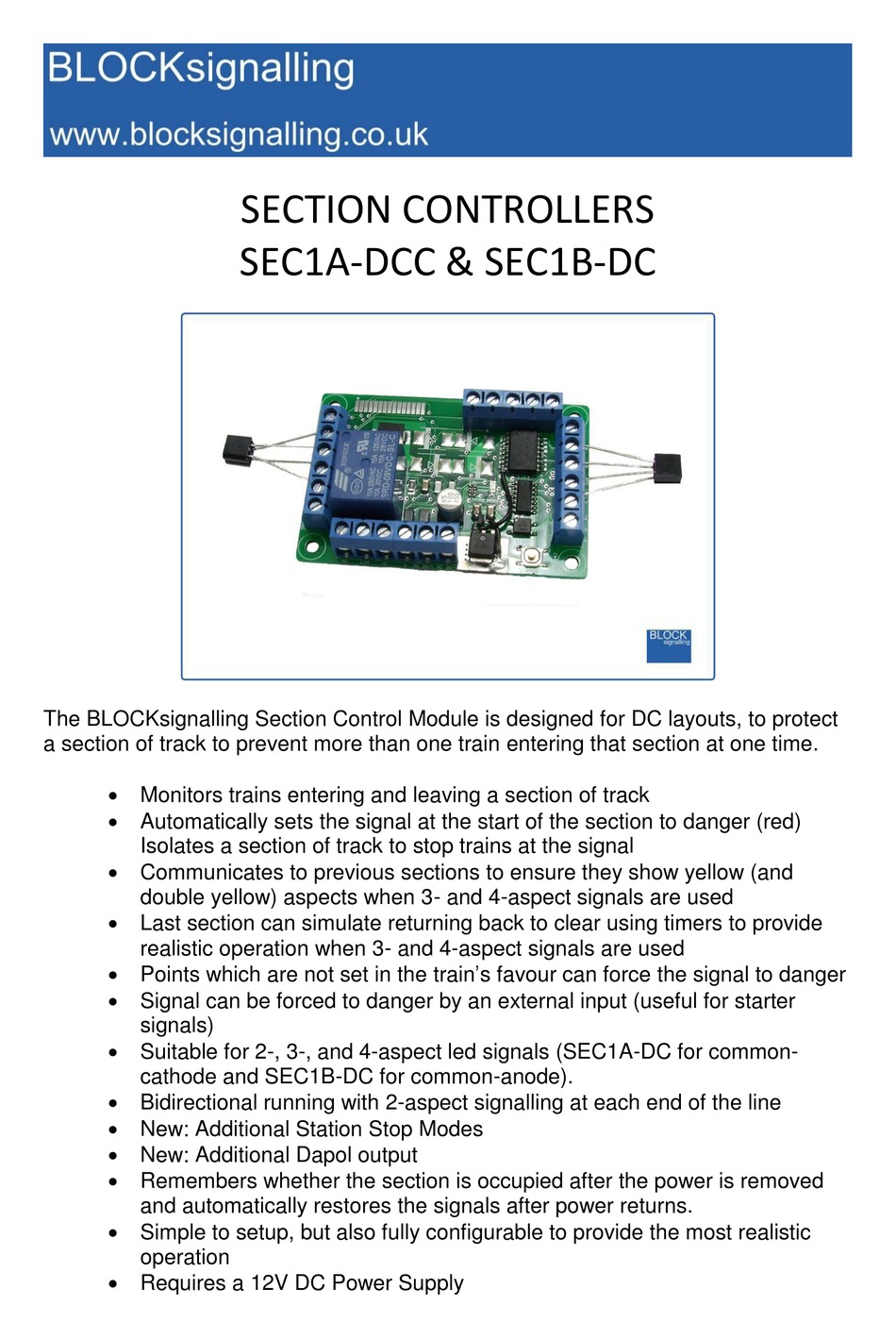 BLOCKSIGNALLING SEC1ADCC MANUAL Pdf Download ManualsLib