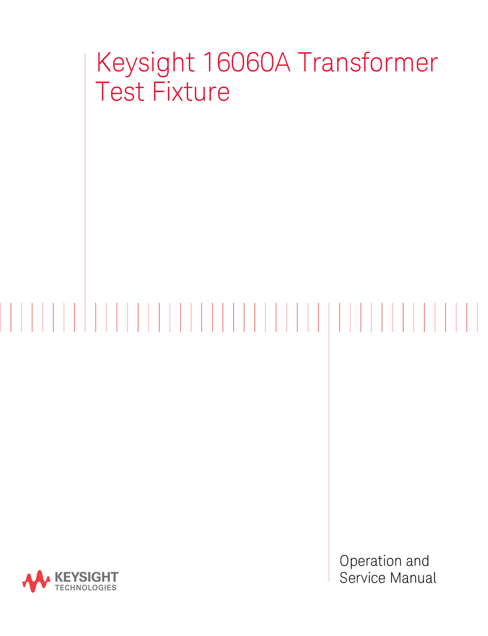 KEYSIGHT 16060A OPERATION AND SERVICE MANUAL Pdf Download ManualsLib