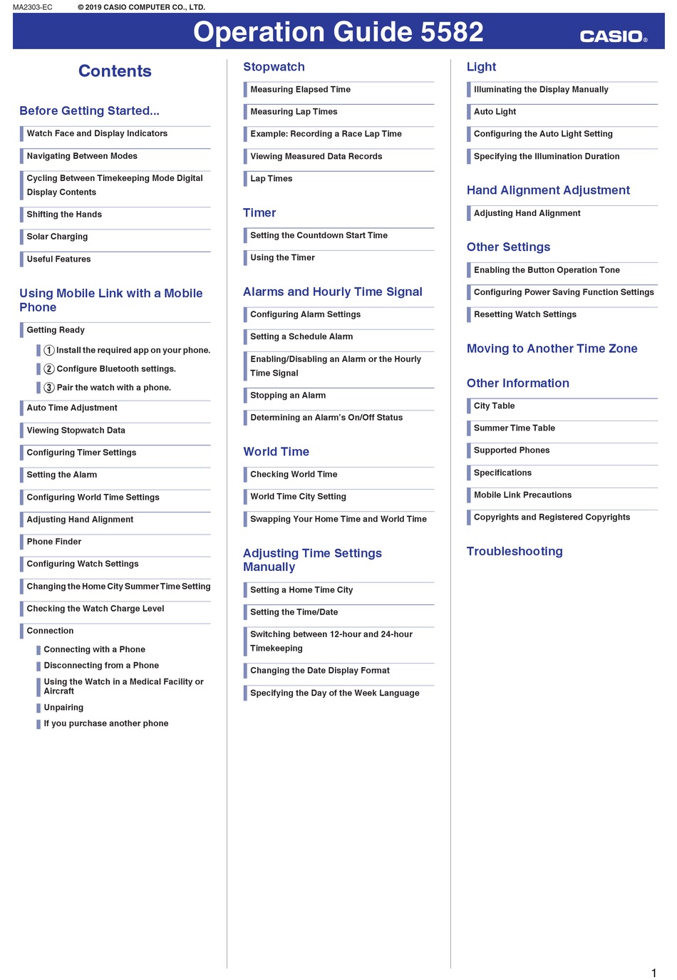 CASIO 5582 OPERATION MANUAL Pdf Download | ManualsLib