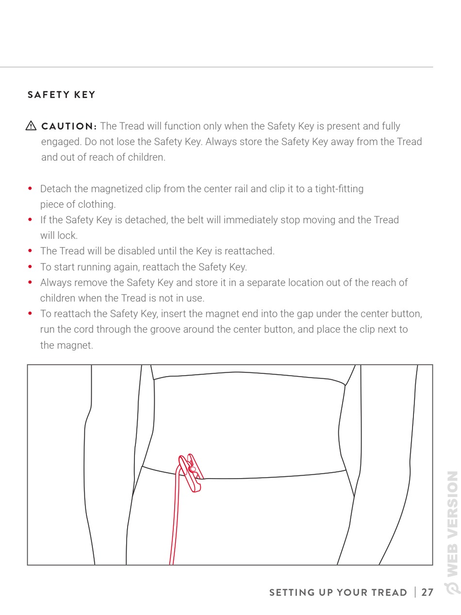 Safety Key Peloton Tread TR02 User Manual Page 27 ManualsLib