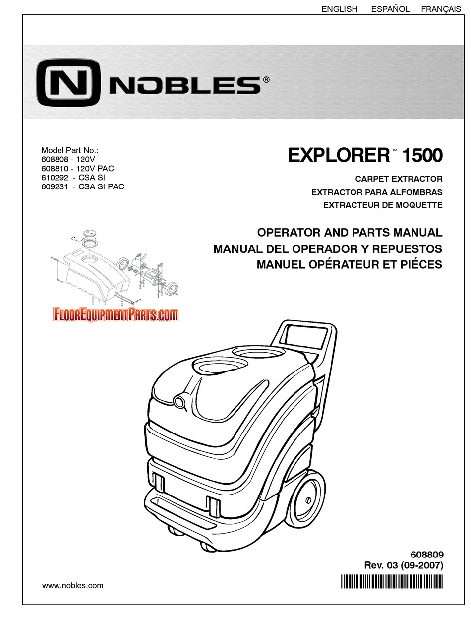 TENNANT 608808 OPERATOR AND PARTS MANUAL Pdf Download ManualsLib