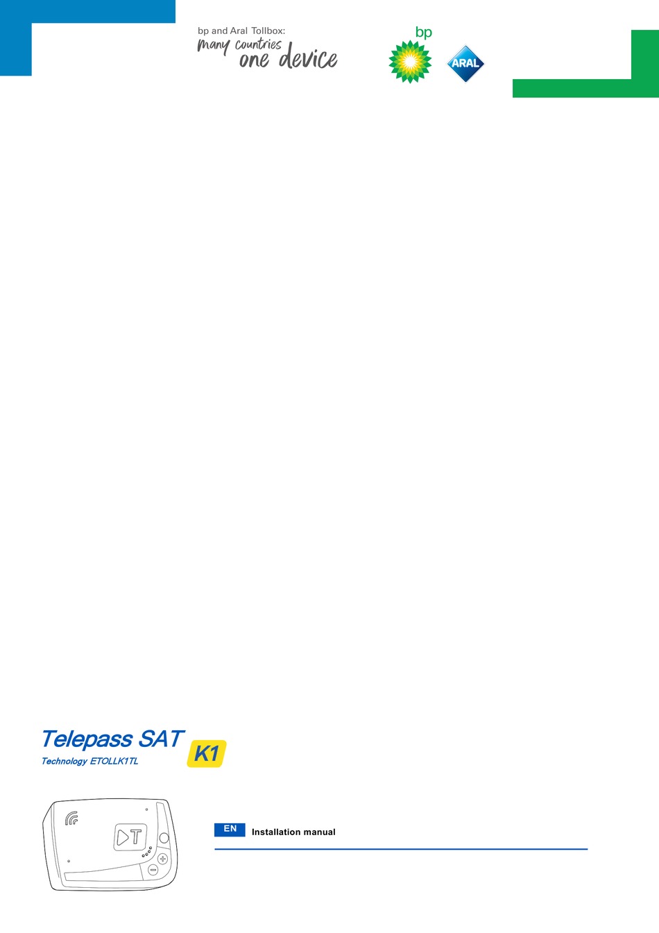 TELEPASS SAT K1 INSTALLATION MANUAL Pdf Download | ManualsLib