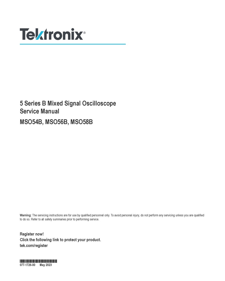 TEKTRONIX MSO54B SERVICE MANUAL Pdf Download | ManualsLib