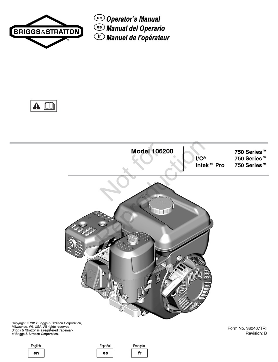 Briggs And Stratton Ic Intekt Pro 750 Series Operators Manual Pdf Download Manualslib 4176