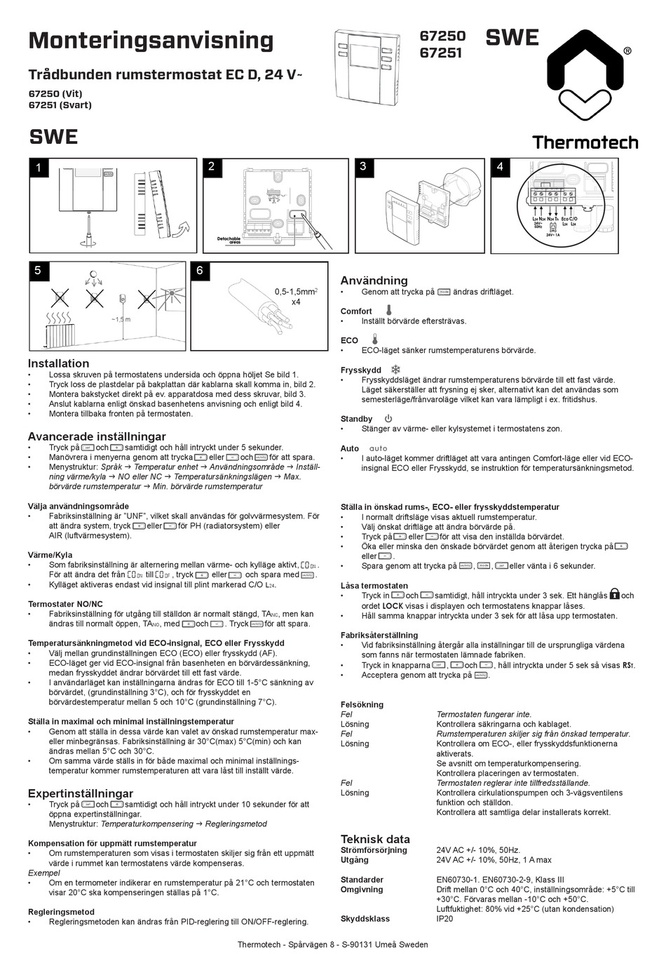 THERMOTECH 67250 INSTRUCTION MANUAL Pdf Download ManualsLib