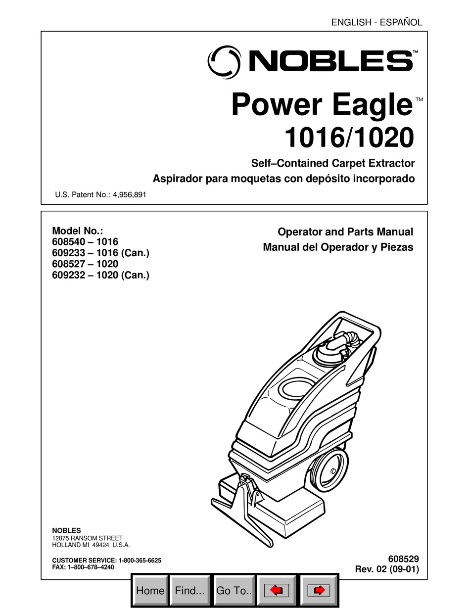 NOBLES 6085401016 OPERATOR AND PARTS MANUAL Pdf Download ManualsLib