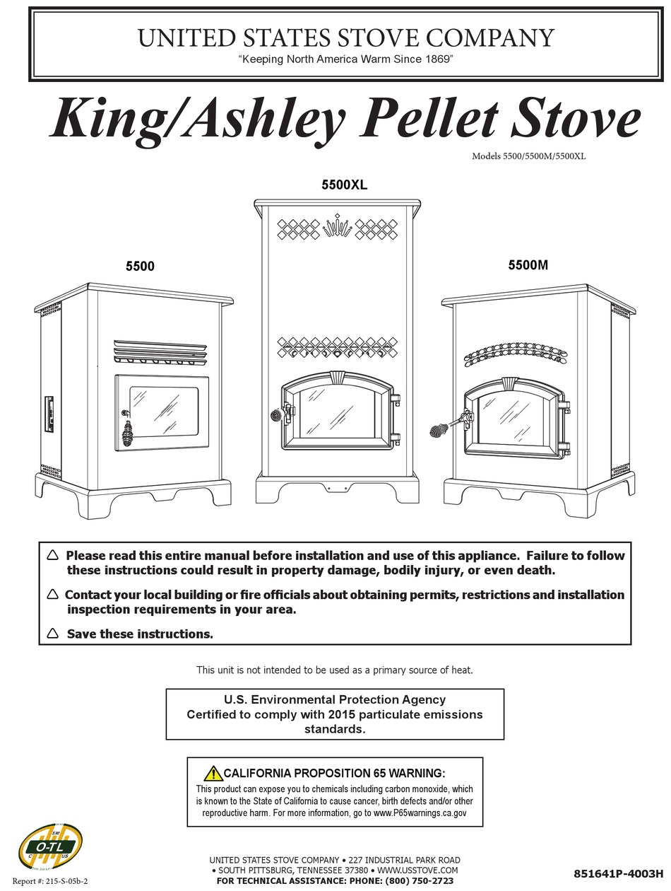 United States Stove Company Kingashley 5500xtl Manual Pdf Download Manualslib 6170