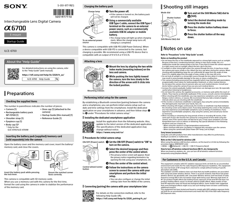 sony a6700 manual pdf free download