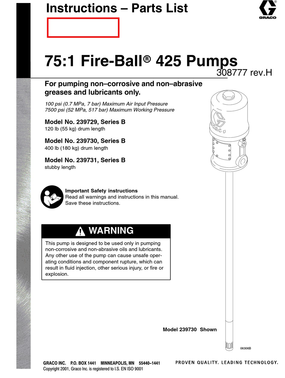 GRACO 239729 INSTRUCTIONS-PARTS LIST MANUAL Pdf Download | ManualsLib