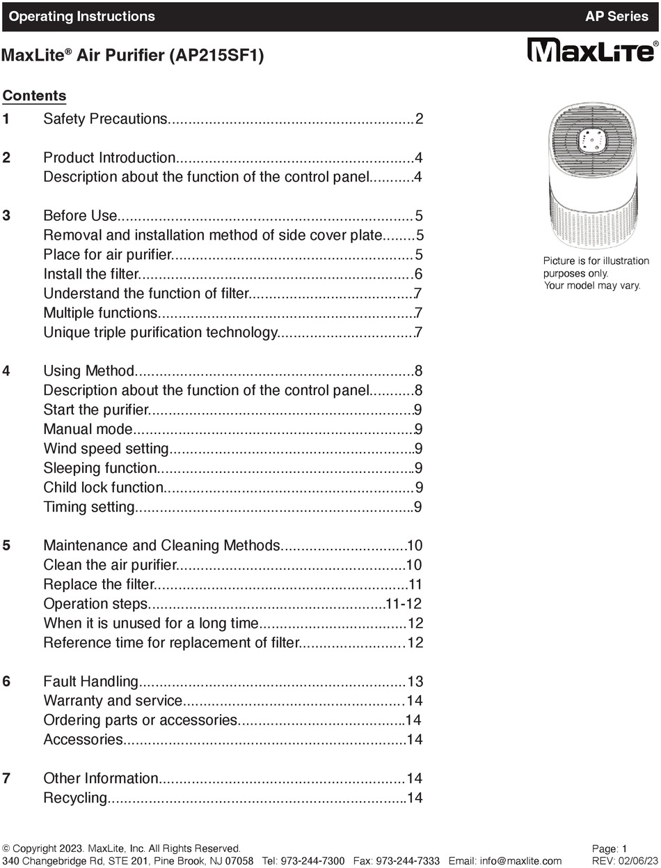 MAXLITE AP SERIES OPERATING INSTRUCTIONS MANUAL Pdf Download ManualsLib