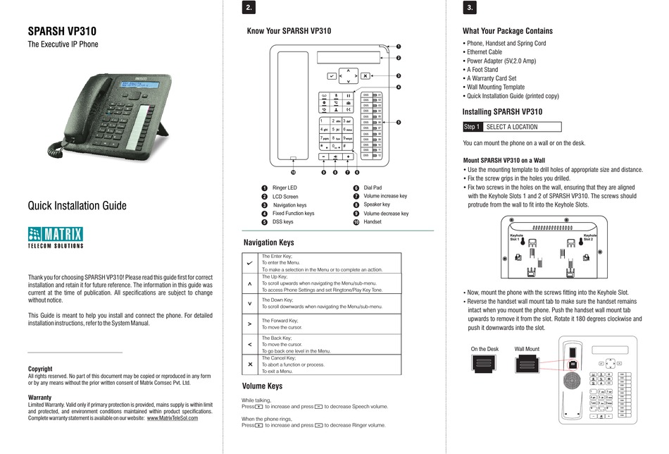 EASTERN TIMES TECHNOLOGY SPARSH VP310 QUICK INSTALLATION MANUAL Pdf ...