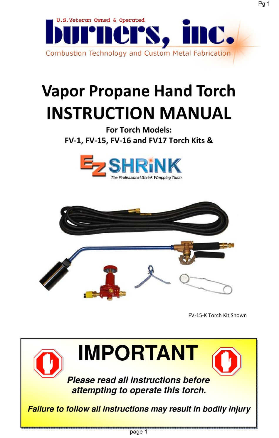 BURNERS FV1 INSTRUCTION MANUAL Pdf Download ManualsLib