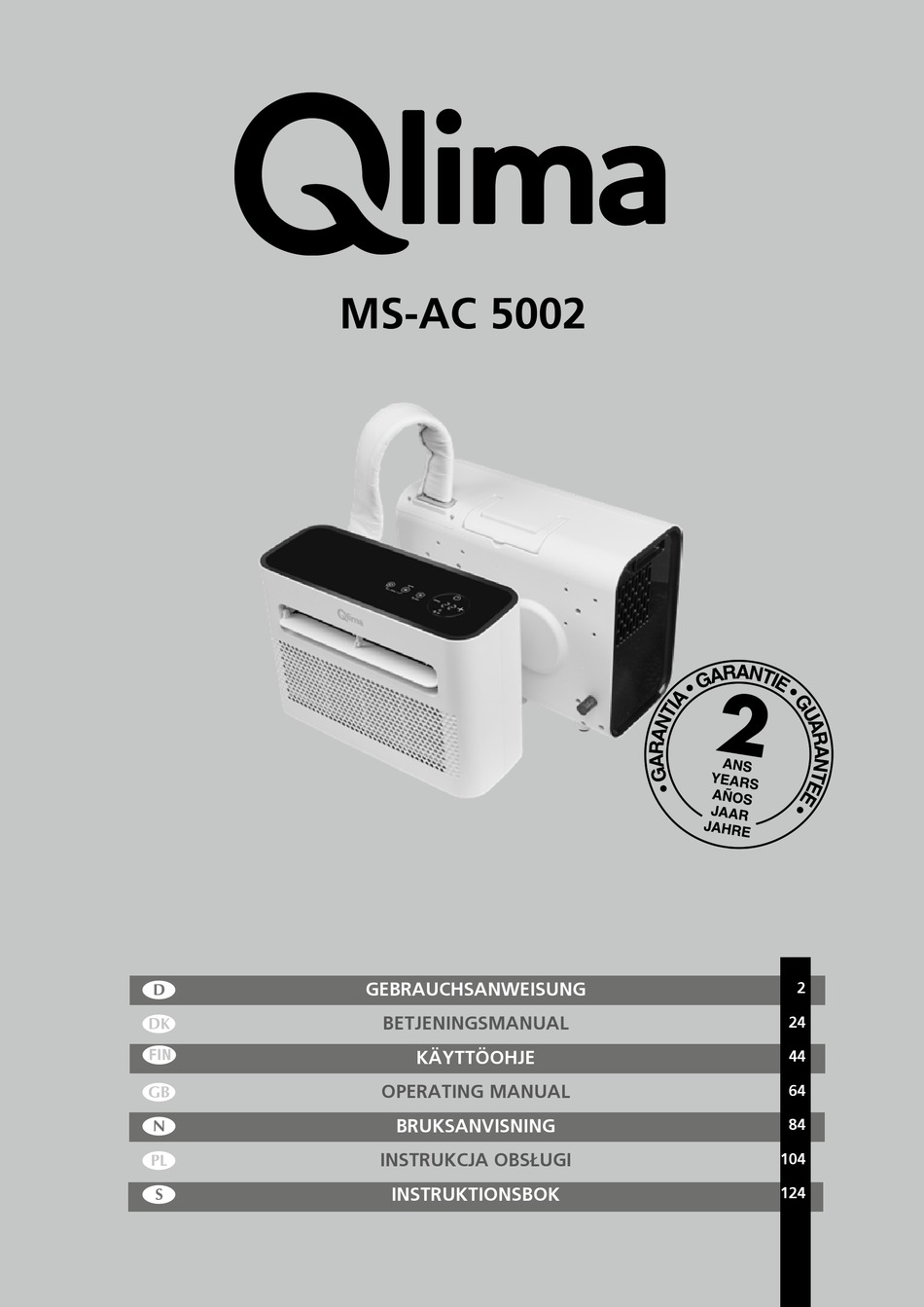 QLIMA MS-AC 5002 OPERATING MANUAL Pdf Download | ManualsLib