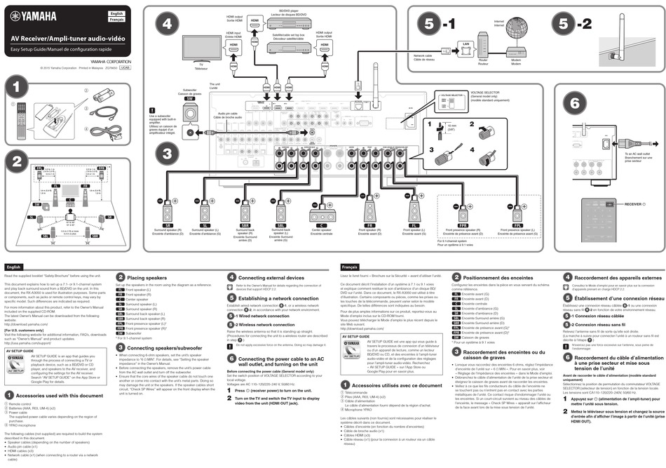 yamaha-rx-a3050-easy-setup-manual-pdf-download-manualslib