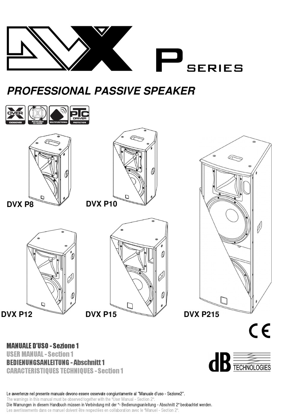 DB TECHNOLOGIES DVX P SERIES USER MANUAL Pdf Download | ManualsLib