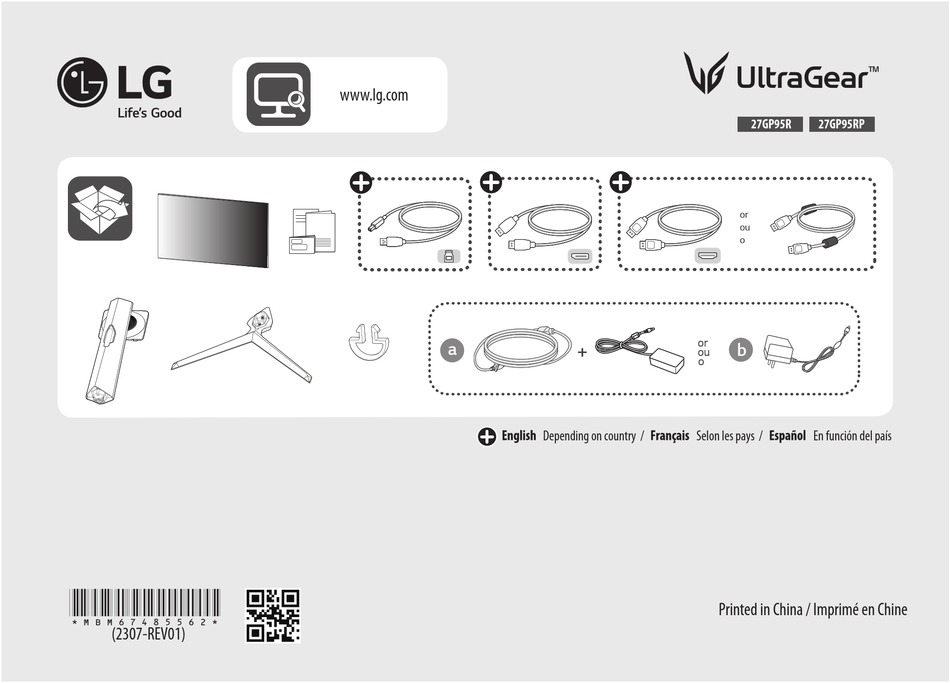 LG ULTRAGEAR 27GP95RP MANUAL Pdf Download | ManualsLib