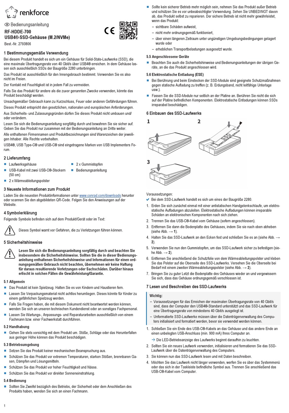 RENKFORCE RF-HDDE-700 OPERATING INSTRUCTIONS MANUAL Pdf Download ...