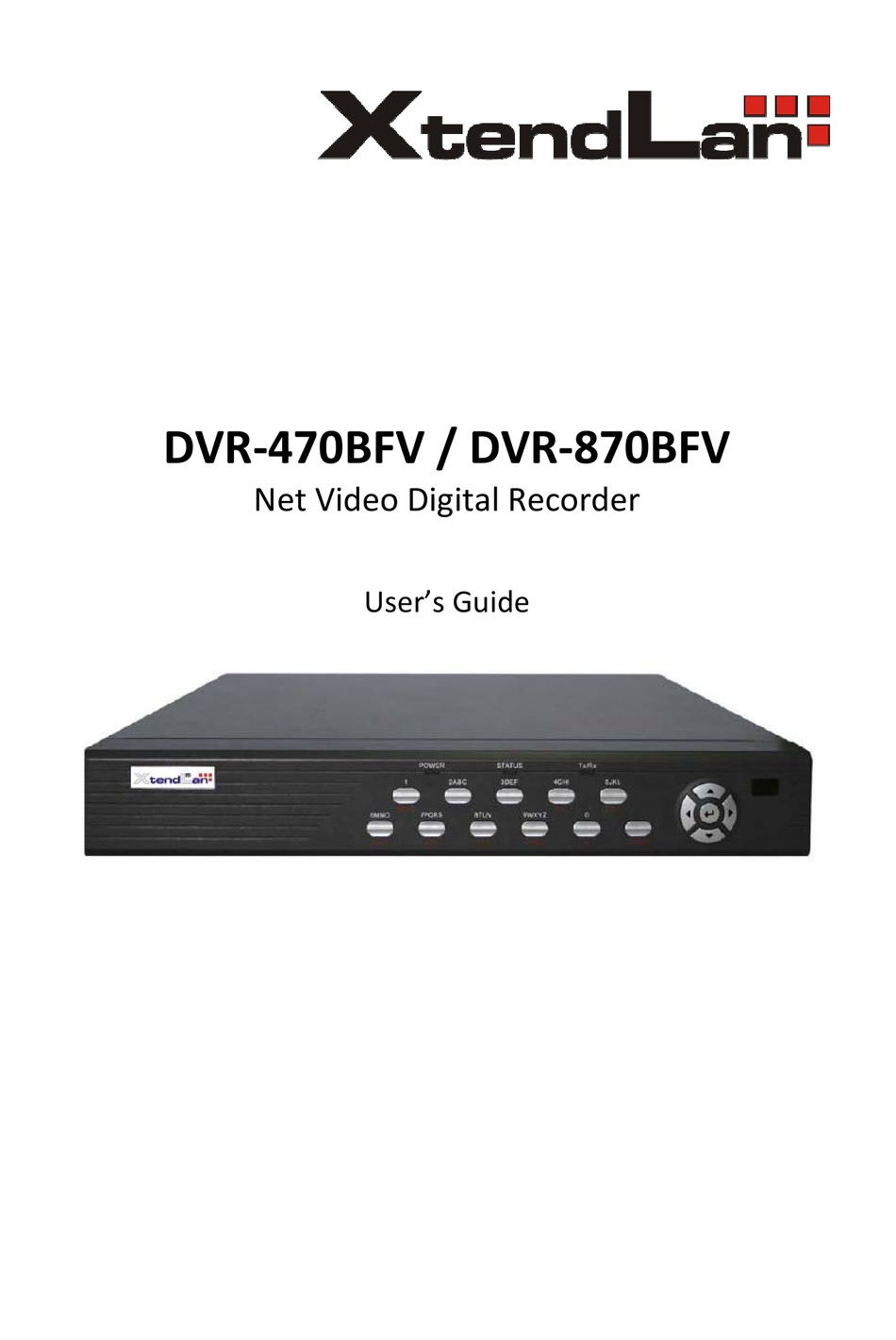 XTENDLAN DVR470BFV USER MANUAL Pdf Download ManualsLib