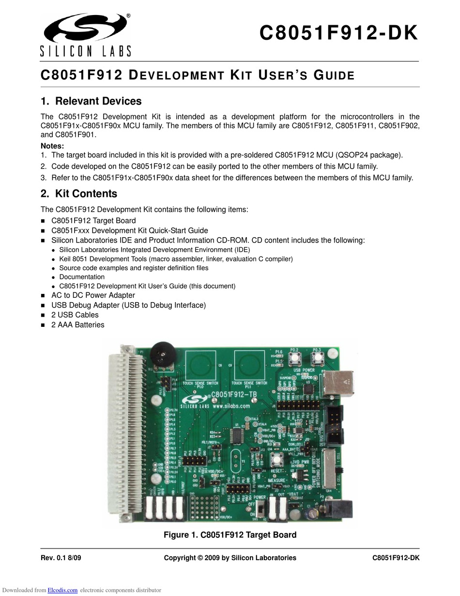 SILICON LABORATORIES C8051F912 USER MANUAL Pdf Download | ManualsLib