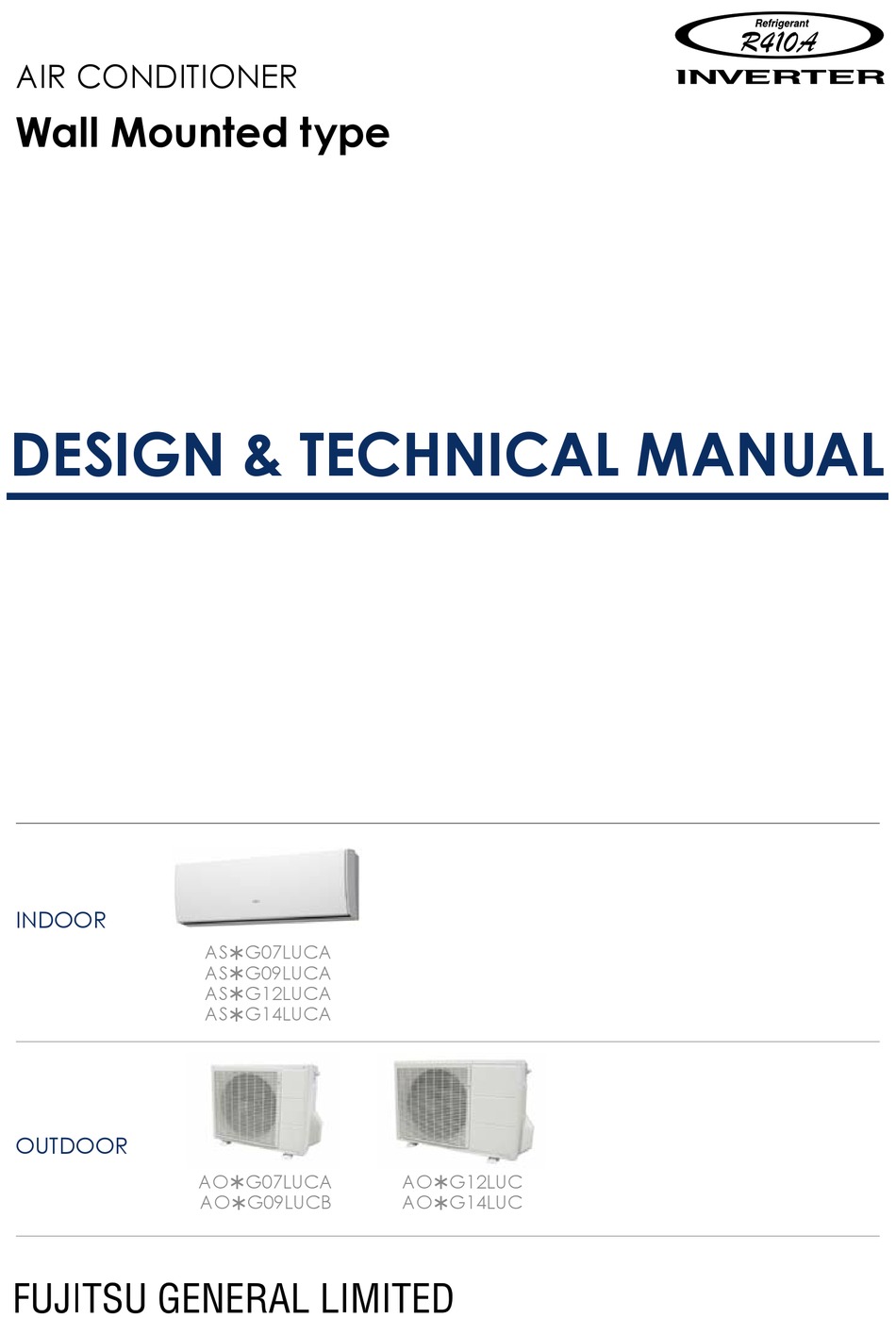 FUJITSU AO G09LUCB SERIES DESIGN & TECHNICAL MANUAL Pdf Download ...