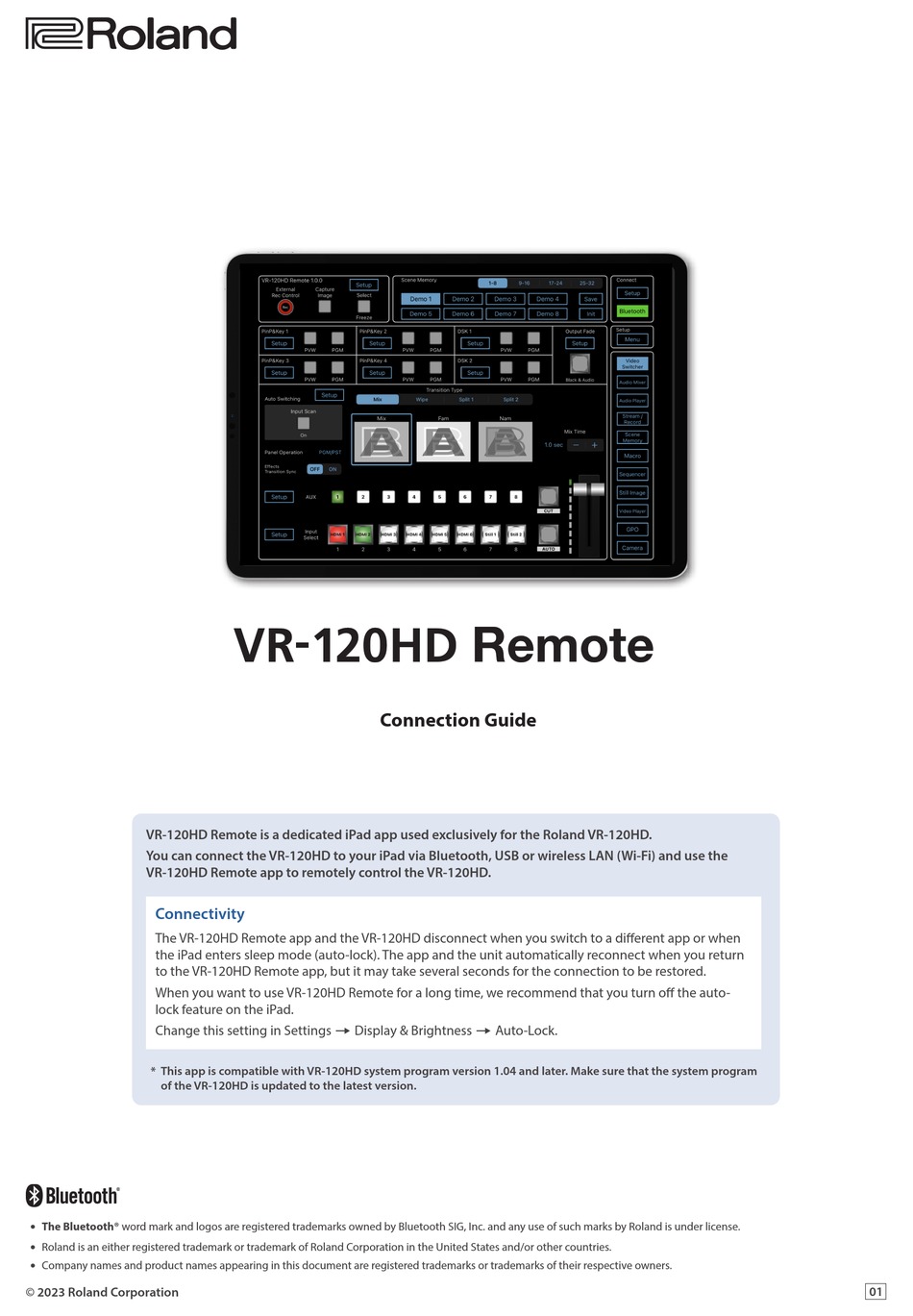 ROLAND VR-120HD REMOTE CONNECTION MANUAL Pdf Download | ManualsLib