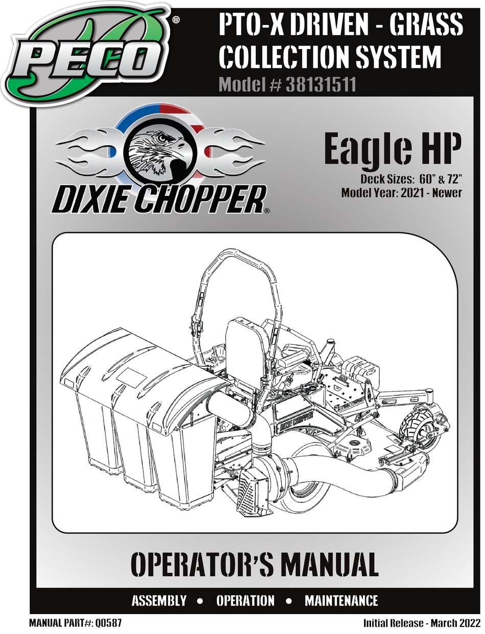 PECO DIXIE CHOPPER 38131511 OPERATOR