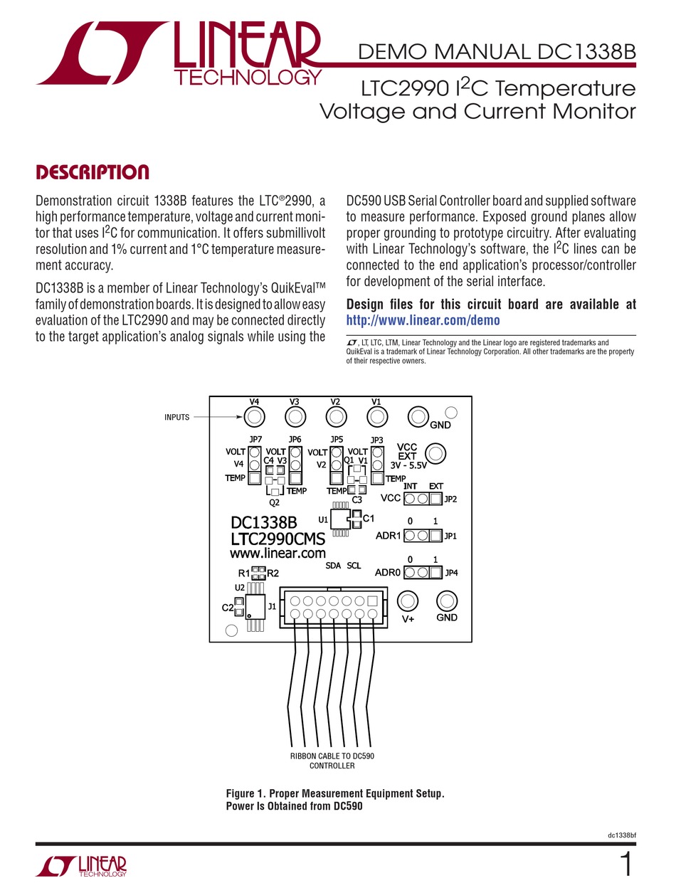 LINEAR TECHNOLOGY DC1338B DEMO MANUAL Pdf Download | ManualsLib