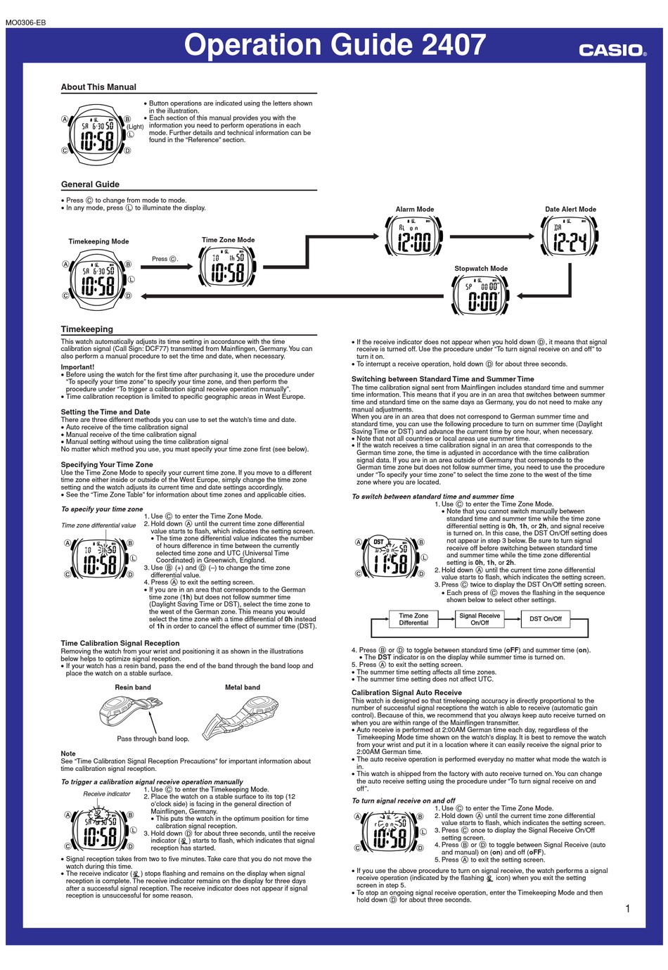 CASIO 2407 OPERATION MANUAL Pdf Download | ManualsLib