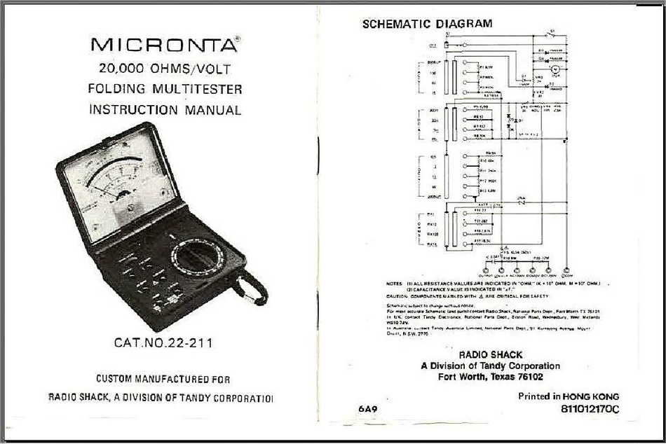 MICRONTA 22-211 INSTRUCTION MANUAL Pdf Download | ManualsLib